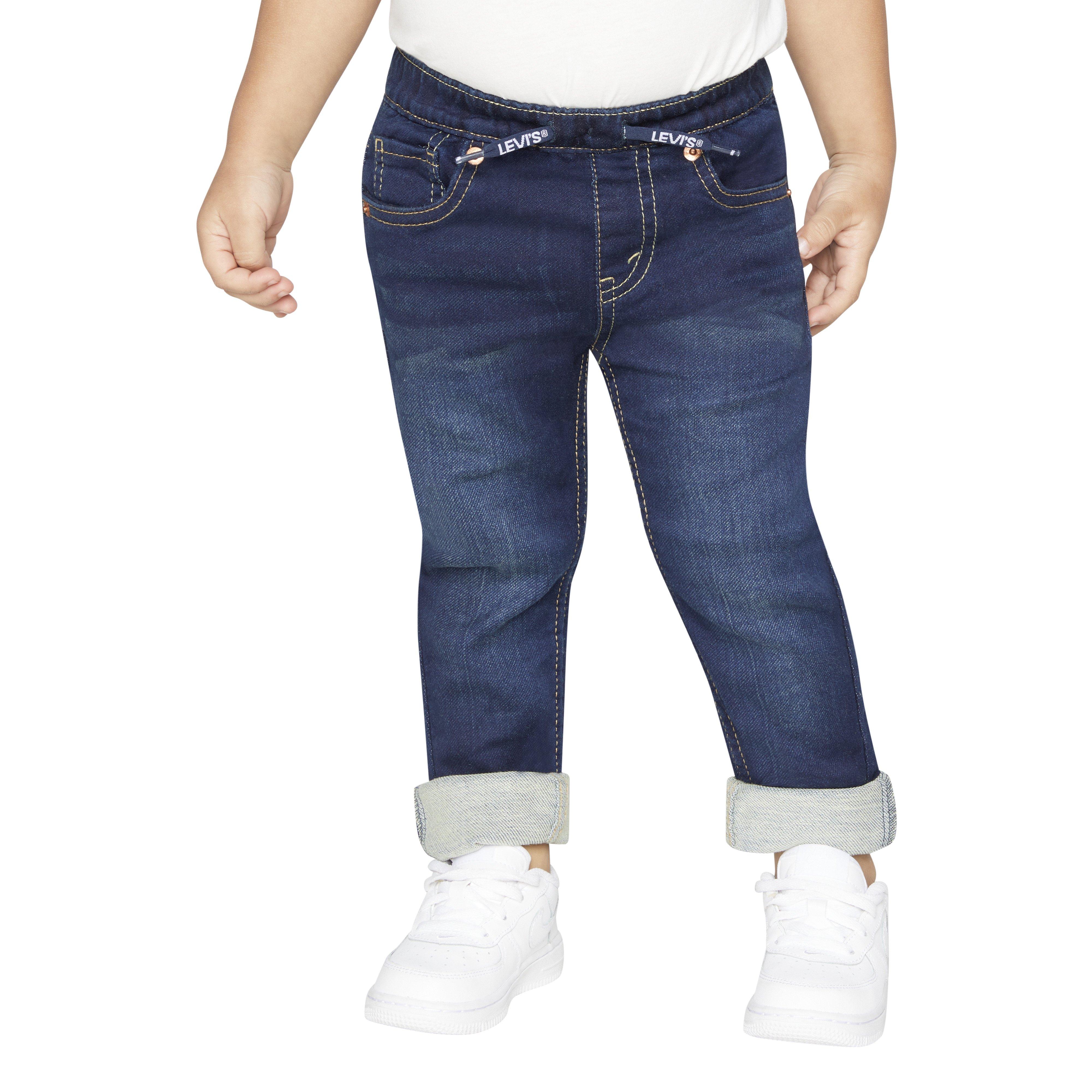 Levi's Toddler Boys' Skinny Fit Dark Blue Wash Pull On Jeans - DARK BLUE